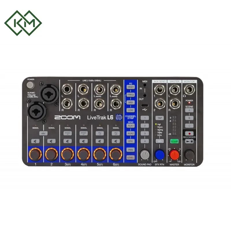 studio-equipments-audio-recorder-zoom-livetrak-l6-digital-mixer
